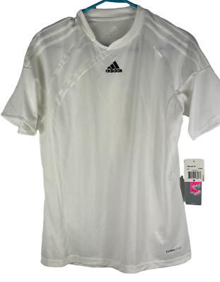 New NWT Adidas Performance Womens Workout Athletic Shirt  White SZ M  Clima365