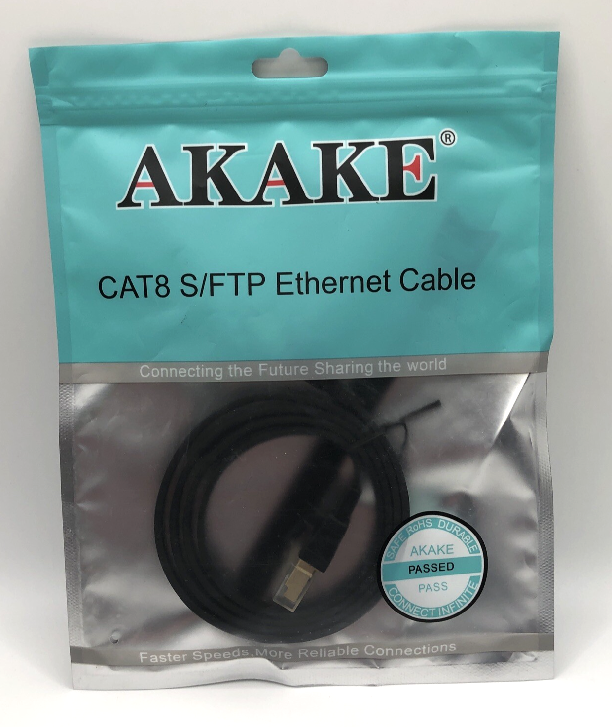 Cat8 Flat Ethernet Cable 1m High Speed 40Gbps 2000MHz S/FTP LAN Network RJ45