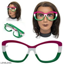 Women's Classy Elegant Funky Lensless Eye Glasses Colorful Frame Only NO Lens