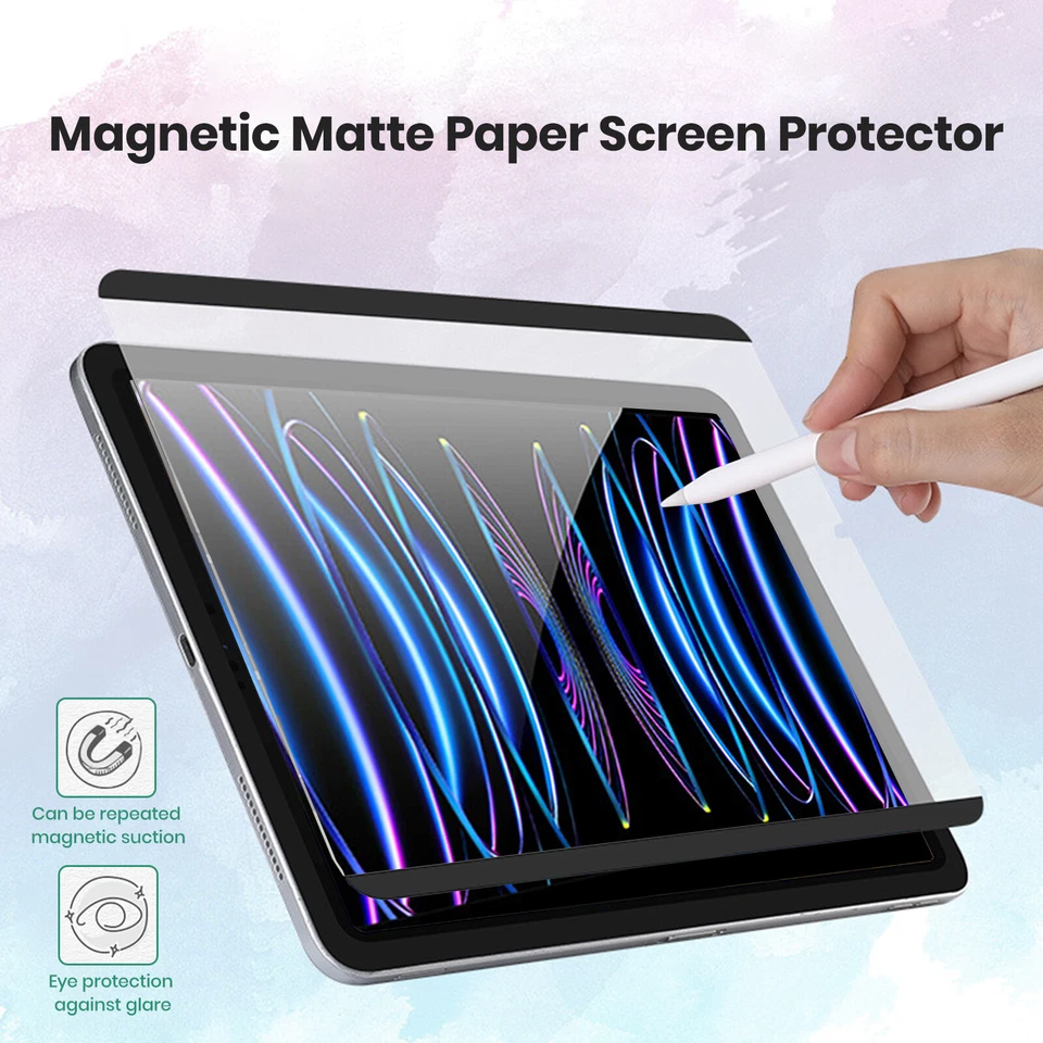 For iPad Pro 9.7/10.5/11/12.9''inch Tablet Magnetic Like Paper Screen Protector - Image 2 of 4