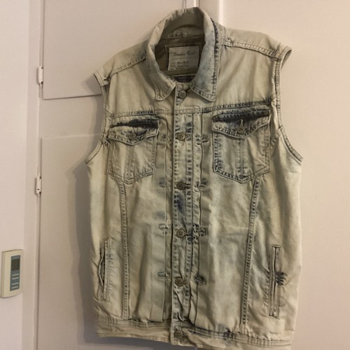 Smoke Rise NY Acid Washed Sleeveless Denim Men’s Vest Size XL - Picture 2 of 4