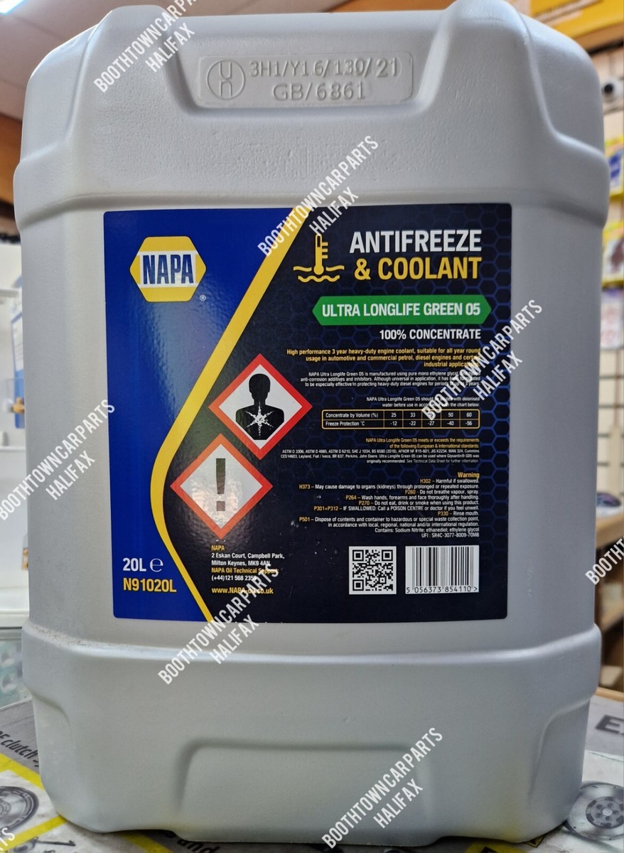 NAPA Green Antifreeze & Coolant Concentrate Extra Long Life GREEN