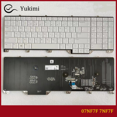 07NF7F FOR DELL Alienware M17 R2 White US English with Backlight Keyboard