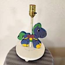 Vintage Nursery Pony Horse Lamp Patchwork Wooden by Red Calliope Bonni Weissman