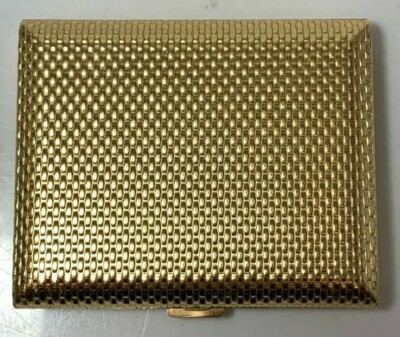 Vintage Coty Creations Gold Puder Kompakt Spiegel Tasche Originalbox CD 27