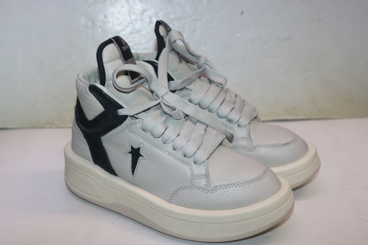 Converse Rick Owens x DRKSHDW TURBOWPN Mid Oyster Black Size Converse Rick Owens x DRKSHDW TURBOWPN Mid Oyster Black Size
