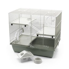 ZooPaul Premium Nagerk&auml;fig Hamsterk&auml;fig Pastel in grau gr&uuml;n inkl Zubeh&ouml;r Nager