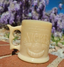Vtg Whataburger Milk Glass Mug Cup Buffalo Nickel Butterscotch Caramel Unusual