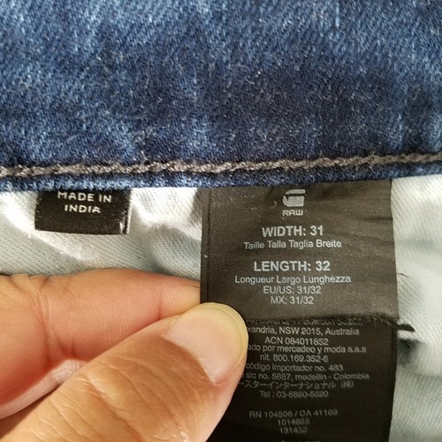Jeans G Star Raw da uomo 31x32 blu denim mosca casual con bottoni - Foto 12 di 16