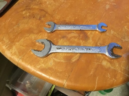 (2) Wards Open End Wrenches, Used, 1/4 x 5/16 & 1/2 x 9/16, Vintage, Japan - Picture 5 of 5