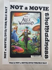 Alice in Wonderland Disney Movie Backer Card Mini Poster Johnny Depp NOT A DVD