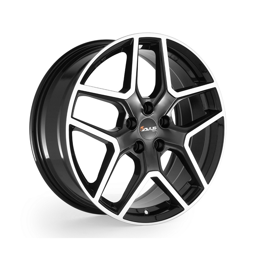 Kit 4 cerchi NAD AVUS AC-519 7x17 5 x 114,3 ET 45 Nero diam per MITSUBISHI