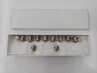 Vintage Cameo Bracelet And Clip On Earrings Costume Jewelry Set