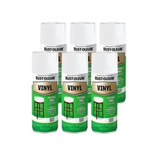 Rust-Oleum 1911830 Specialty Vinyl Spray Paint, 12 oz, White (Pack of 6)