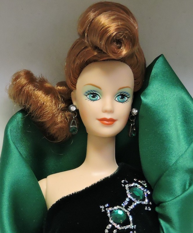 Emerald Embers Barbie 15521 by Bob Mackie 1996 Jewel Essence Collection COA