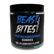 Beast Bites Nutrition - Creatine Monohydrate 135 Gummies Blueberry EXP 01/2027 