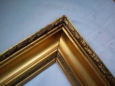 sehr großer vergoldeter Biedermeier Bilderrahmen 19. Jhdrd 96 cm x 65 cm