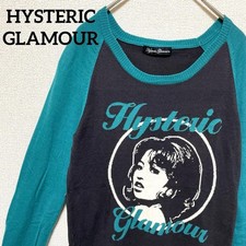 HYSTERIC GLAMOUR Hysteric Girl Thin Knit Sweater Rare Design Charcoal F