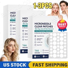 Curalona Microneedle Patches 144pcs, Skin Tag Wart Acne Remover Patches 1-3Box