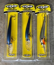 3 Storm Deep Jr. Thunderstick Fishing Lure Crankbait Blue Steel Shad S12
