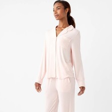 Cozy Earth Bamboo Stretch-Knit Classic Long Sleeve Pajama Top Blossom XL NWT