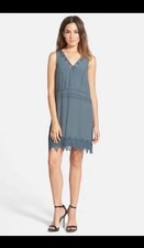 Astr Women’s Pintuck Lace Shift Dress Size M