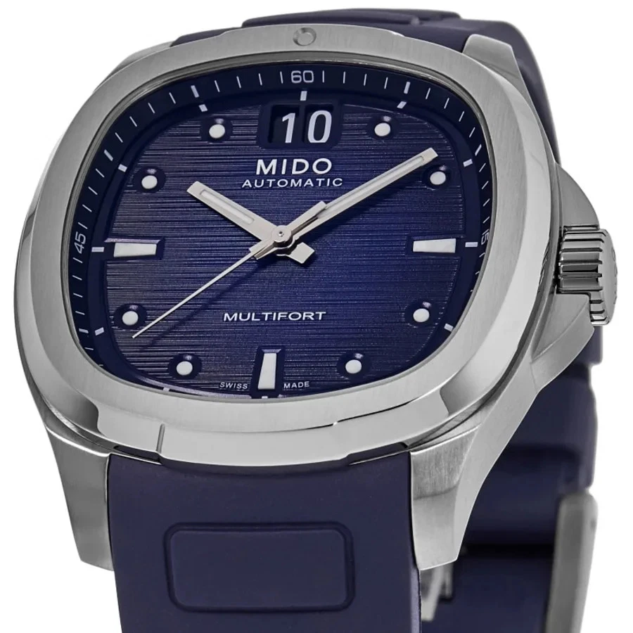 Novo Relógio Masculino Mido Multifort TV Big Date Mostrador Azul Borracha M049.526.17.041.00 - Imagem 2 de 4