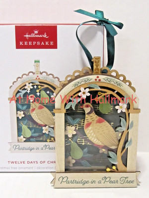 Hallmark Ornament 2024 Twelve Days of Christmas Laser-Cut Wood NEW B54