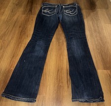 Express Stella bootcut jeans womens sz 10L low rise dark wash stretch denim Y2K