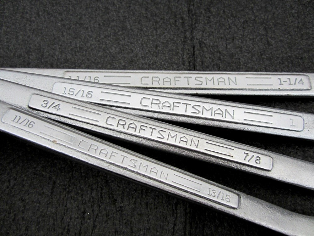 Vintage Craftsman 8pc SAE Box End Offset Wrench Set 3/8" to 1-1/4" USA