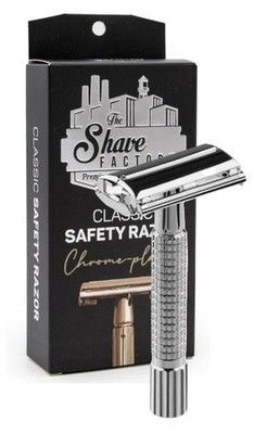 Twist to Open Double Edge Shaving Safety Razor with Travel Case for Men Women