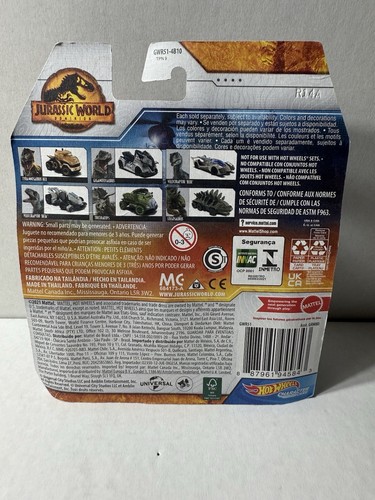 HOT WHEELS 2021 JURASSIC WORLD DOMINION TRICERATOPS Car New - Picture 2 of 2