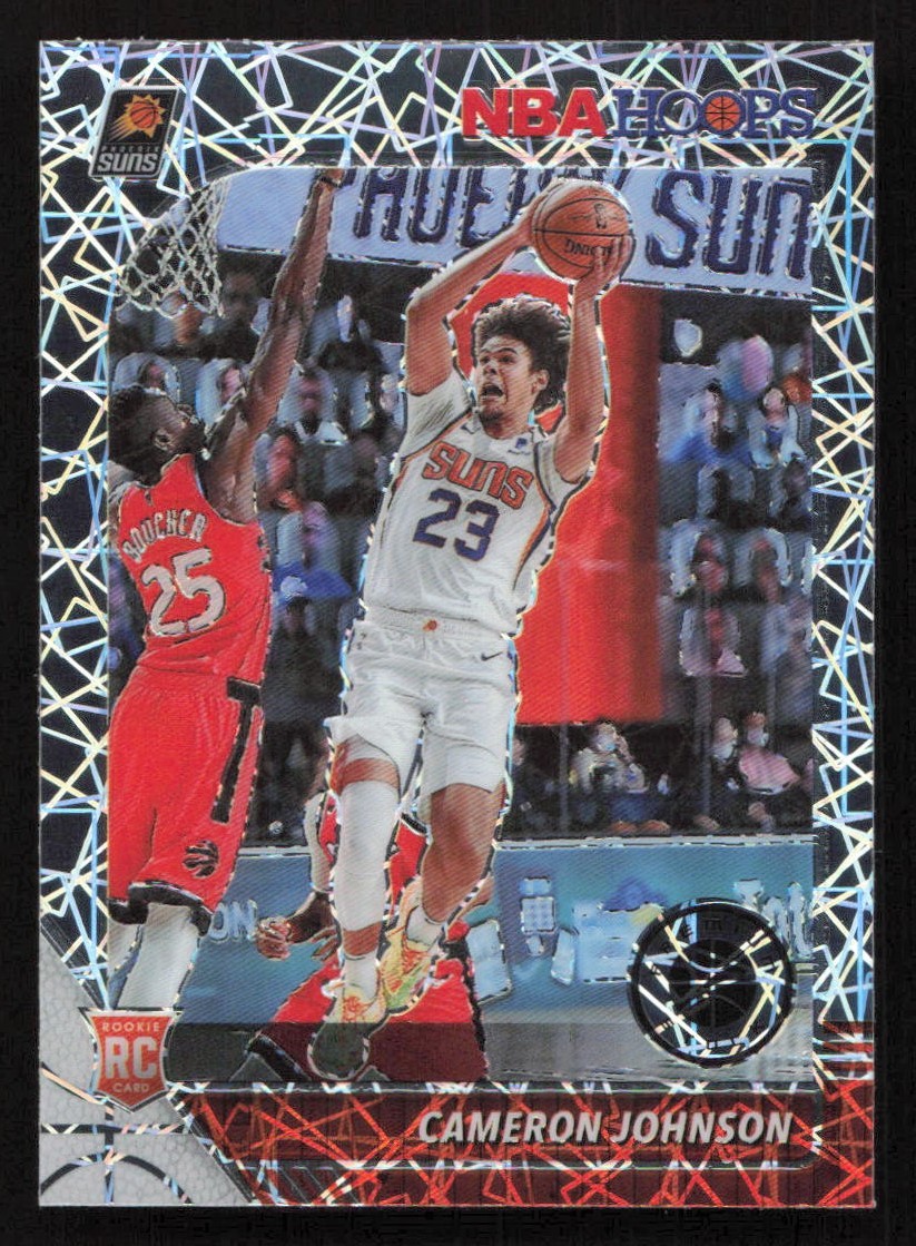 2019-20 Hoops Premium Stock #208 Cameron Johnson Silver Laser