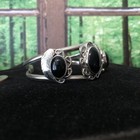 Native Jeweler COIN Silver (.900) & Genuine Polished BLACK ONYX Bracelet — photo 3