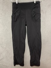 Prana Womens Pull On Pants Size Large Black Casual Adult Nylon