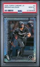 2025 TOPPS CHROME LOGOFRACTOR ED #3 BROOKS BALDWIN PSA 10