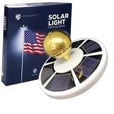 Solar Flag Pole Light - 111 LED - Brightest Outdoor Flagpole Light for Most In 