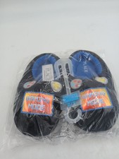 The Childrens Place Slippers Kids Black Gaming Mode Fleece Slip On Size 1/2