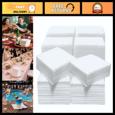 1200 Count Disposable 2-Ply White Beverage Napkins - Four Fold Cocktail Paper 4.