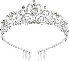 Princess Crown for Women Crystal Queen Tiaras for Girls Bridal Hair Accessories
