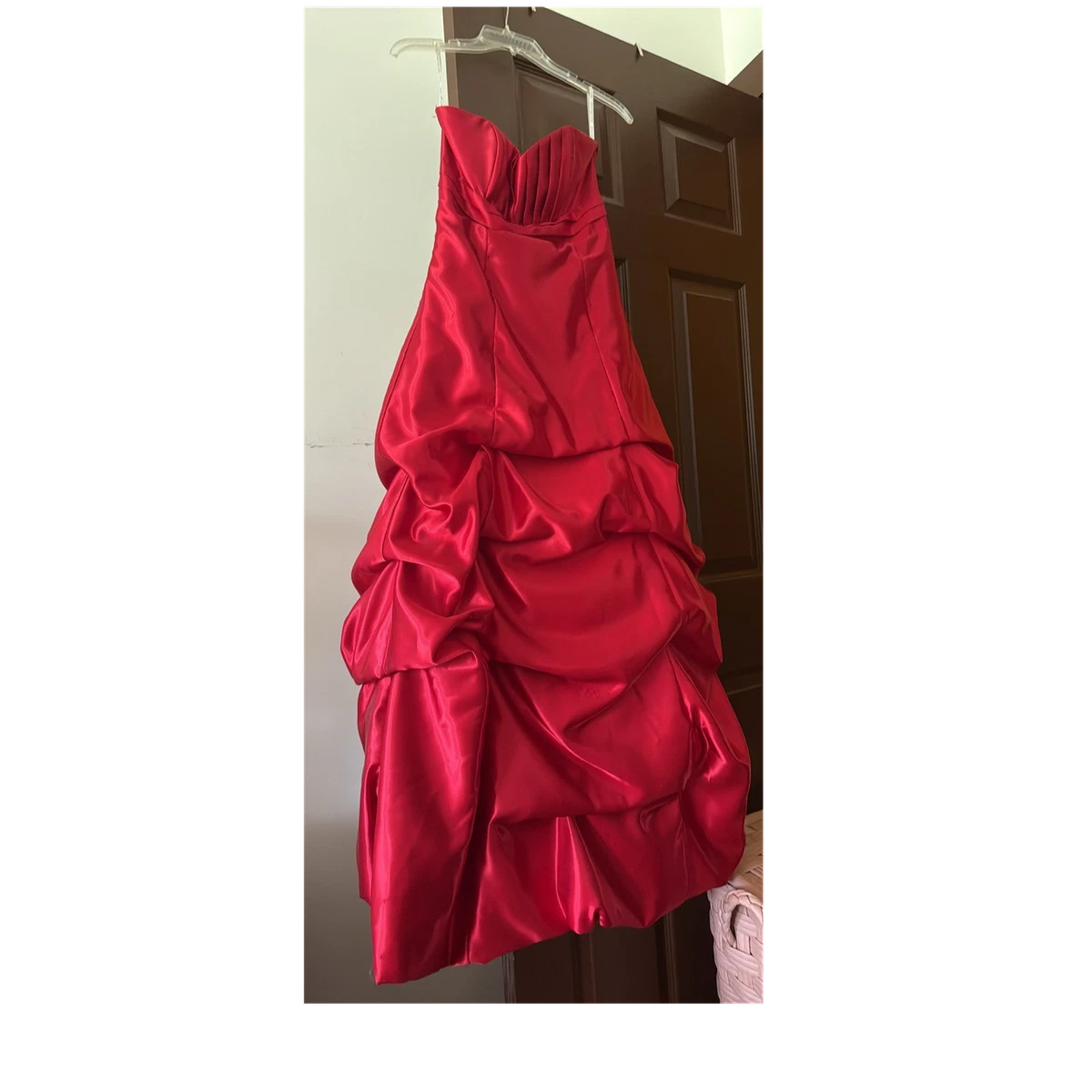 Red Satin Formal Dresses for Women for sale | eBay