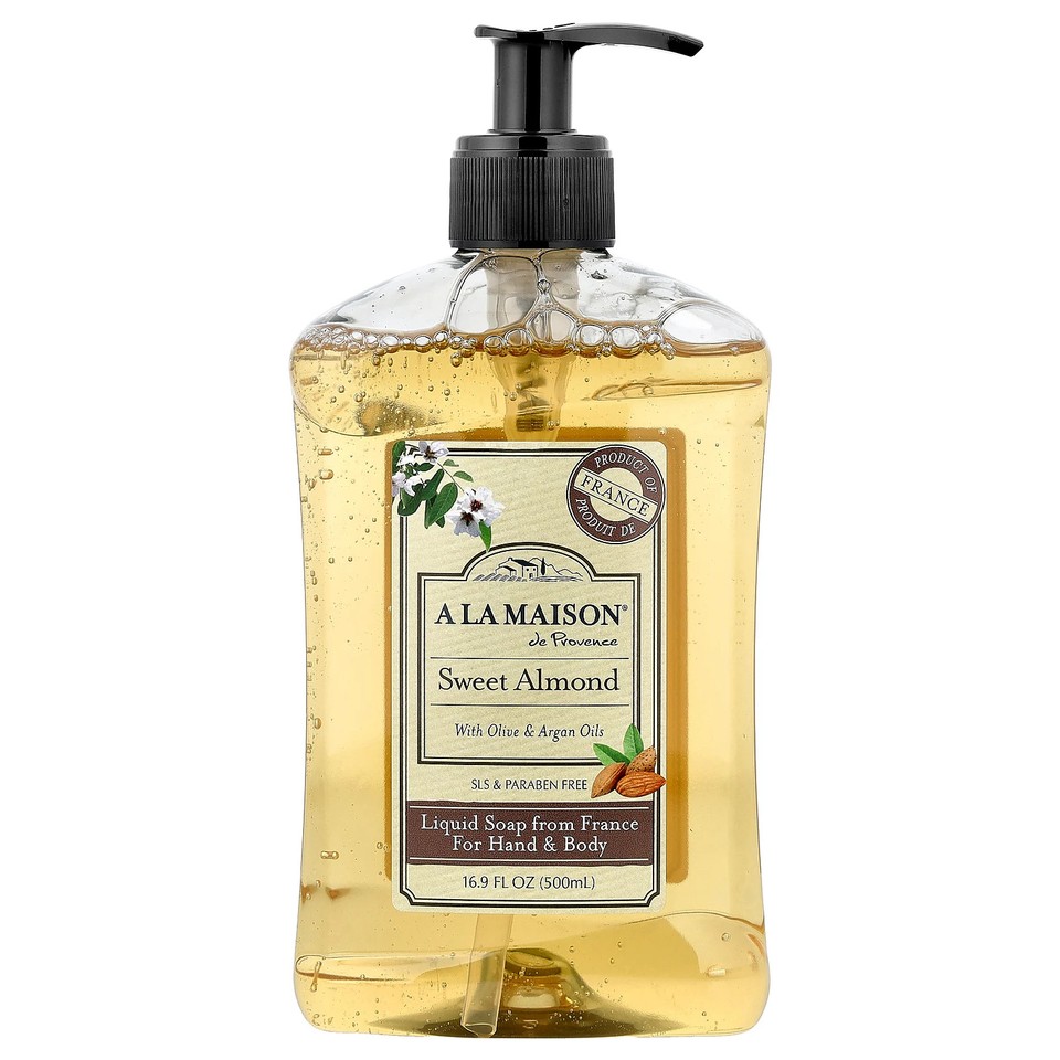 Liquid Soap For Hand & Body, Sweet Almond, 16.9 fl oz (500 ml)