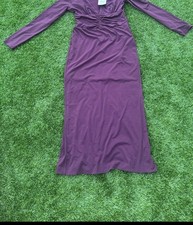 Zara Woman Bodycon v-neck evening dress with  Long Sleeve Size L New with Tags