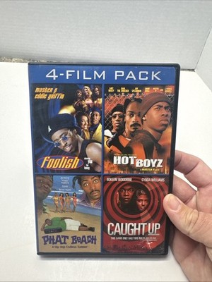 4 Film Pack DVD Set (MISSING Foolish) /Hot Boyz/Phat Beach/Caught Up : Good