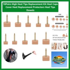 10Pairs High Heel Tips Replacement Kit Heel Caps Cover Heel Replacement Prote...