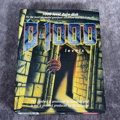 D-1000 Levels PC Spiel - mit Handbuch seltene Big Box Data Disk für Doom GameTek
