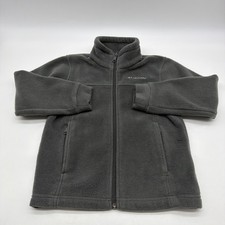 Columbia Sportswear Sweater Boys S Gray Logo Pockets Zip .#41518