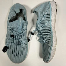MOERDENG Women Light Blue Quick Drying Mesh Slip On Sneaker Water Shoes Sz 6.5