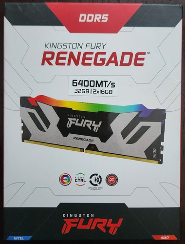 BRAND NEW KINGSTON FURY RENEGADE RGB 32GB (2x16GB) CL32 6400MHZ DDR5 RAM MEMORY