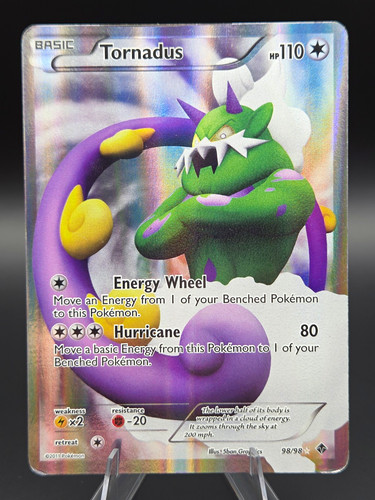 Tornadus (98 Full Art) Emerging Powers #98 (2011) Ultra Rare Holo HP Pokemon